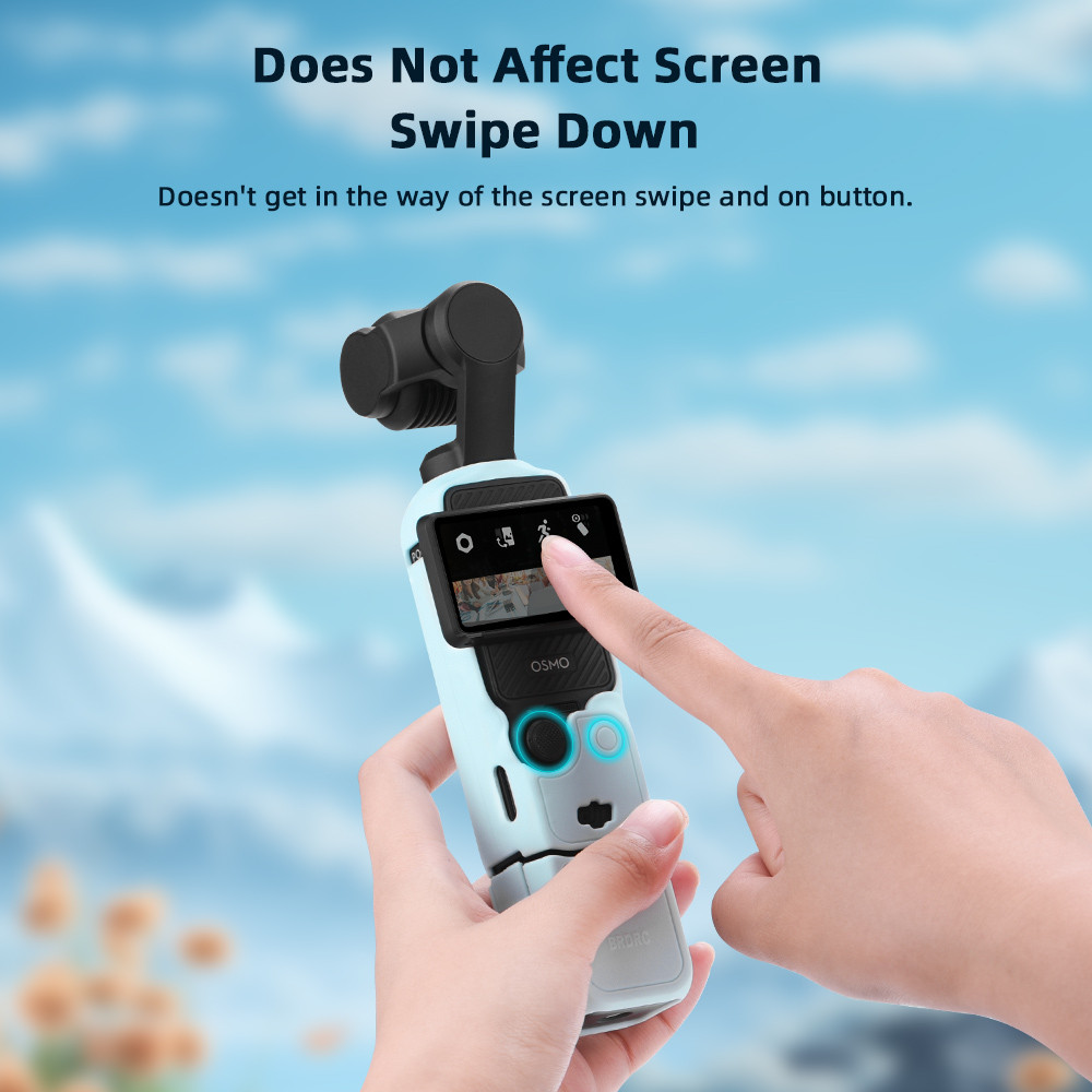 กล้องกีฬาซิลิโคนสําหรับ DJI Osmo Pocket 3 body ฝาครอบซิลิโคนฝาครอบป้องกันเลนส์จอแสดงผลฝาครอบแรเงาอุปกรณ์เสริม Osmo Pocket 3 shell