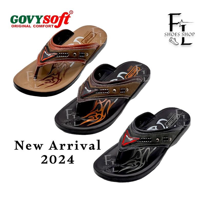Govysoft PU รุ่น 1066 ဖိနပ် ယောက်ကျား  ခြေညှပ်ဖိနပ် ဖိနပ်အထူboy ဖိနပ်ထိုင်း รองเท้าแตะ รองเท้าแตะแบบคีบ รองเท้าผู้ชาย