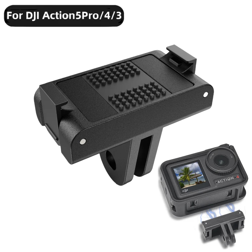 อะแดปเตอร์แม่เหล็กสองกรงเล็บ 1/4 ด้ายสําหรับ DJI Action 5Pro 4 3 พอร์ตสากล Osmo Action 5 Pro กล้องแม่เหล็กอุปกรณ์เสริม