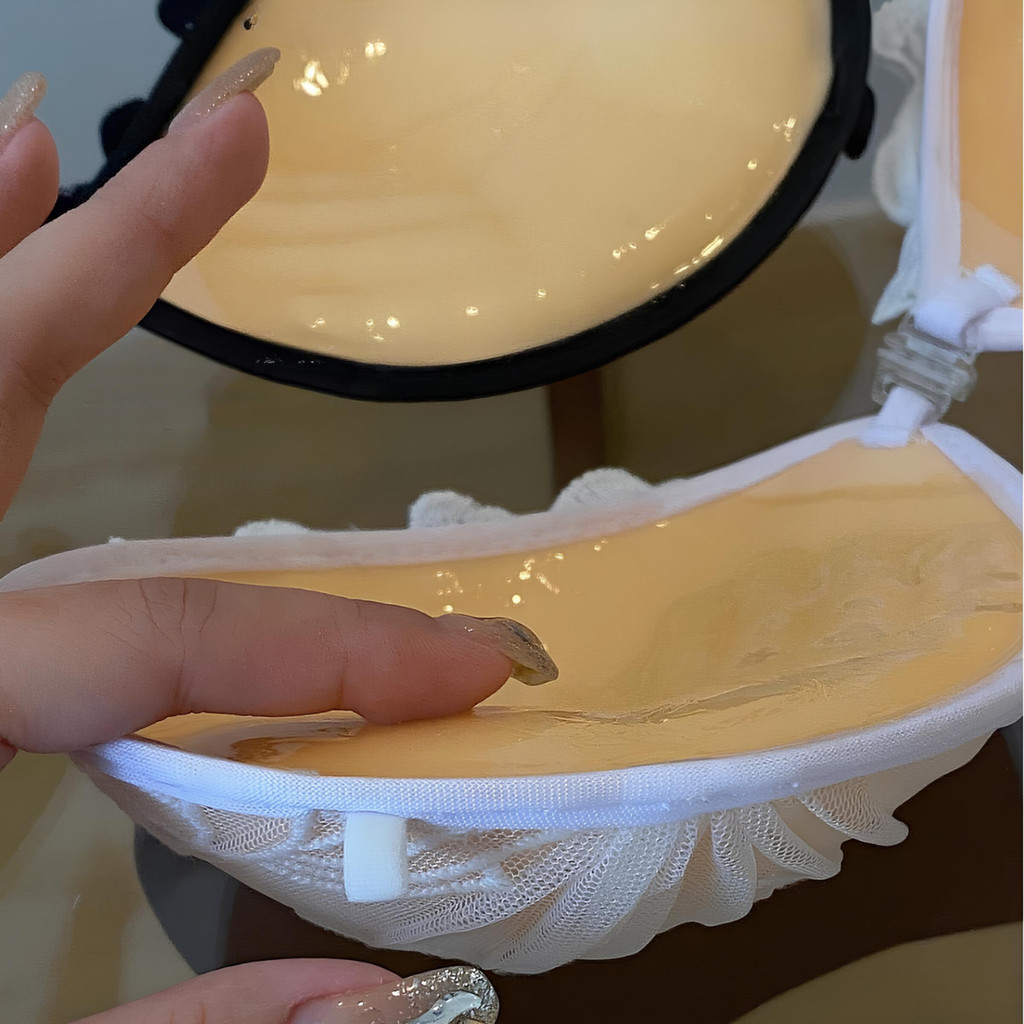 บราปีกนก ลูกไม้ ดีไซน์สวย เสริมฟองน้ำดันดูม หนา 3 cm. กาวแน่น กันน้ำ ทนเหงื่อ ใส่แล้วอกดูม อกสวยสุดๆจ้าาา รูปที่ 6