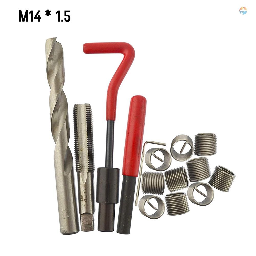 15 ชิ้นเมตริกซ่อมชุดแทรก M5 M6 M8 M10 M12 M14 Helicoil รถ Pro Coil เครื่องมือ M14 * 1.5