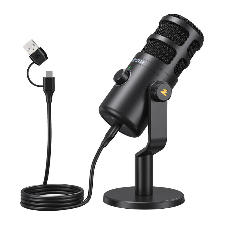 MAONO PD100U Dynamic USB Microphone With Type-c Connector For Phone Compute Metall Mic For Recording