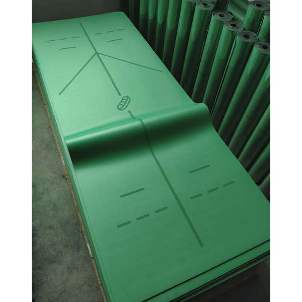 แผ่นรองโยคะ เสื่อโยคะ Asana สายสีเขียว 3 มม.4 มม.ยาวหนัง PU ยางเสื่อโยคะสองด้านกันลื่นดูดซับเหงื่อบา