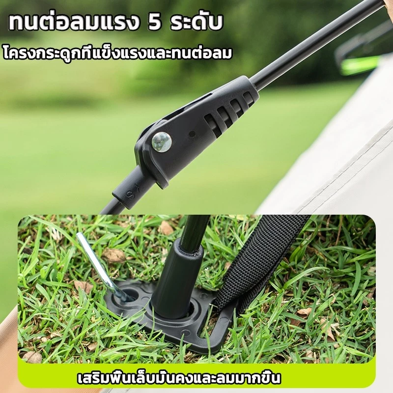 เต็นท์กางอัตโนมัติ สำหรับ 1-2/3-4 คน เต็นท์พับได้สำหรับเดินป่า thumbnail 8