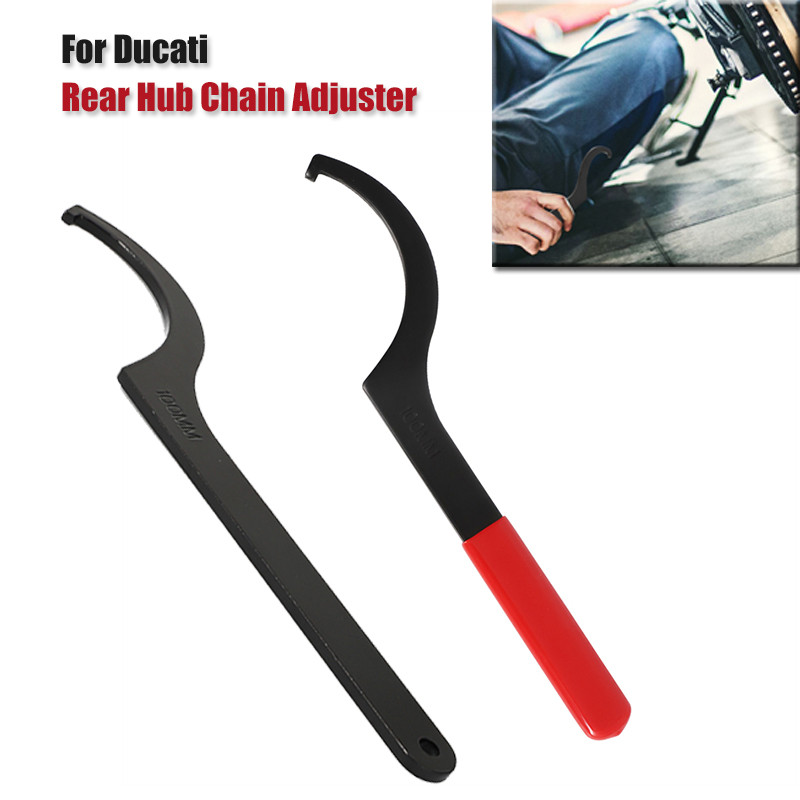 Yด้านหลัง Chain เครื่องมือปรับ Spanner สำหรับ Ducati 748 848 916 996 998 1098 1198 1199 1299 V4 Mons