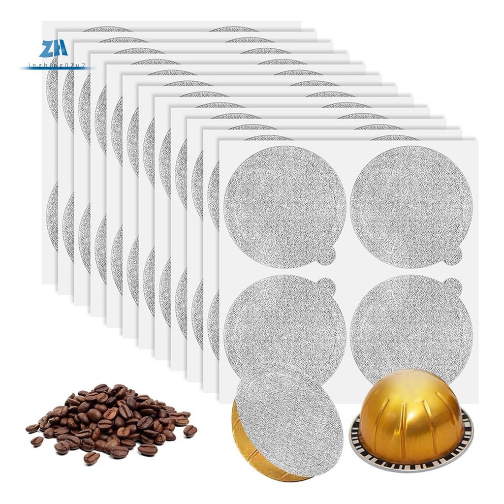 อลูมิเนียมฟอยล์ฝาปิดซีล - Reuse แคปซูลกาแฟ Pods 120 ชิ้นสําหรับ Vertuoline Vertuo Reuse Coffee Pods 