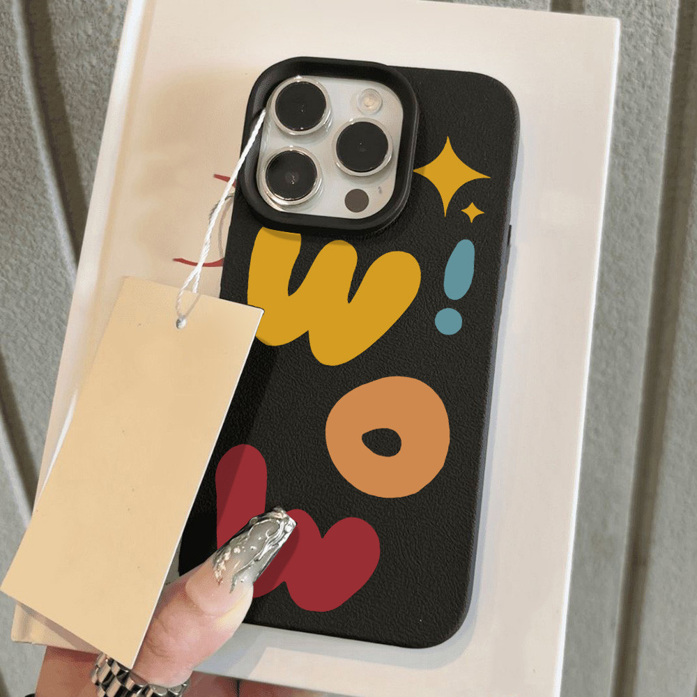 เคสโทรศัพท์หนัง สำหรับ iPhone 11 13 12 14 15 16 Pro Max X XR XS Max 14 15 Plus 16 Plus เคสกันกระแทก สีต่างๆ ปกการ์ตูน
