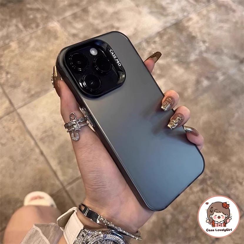 ส่งจากไทย Advanced สีทึบ Matte เคส IPhone 16 11 15 14 13 Pro Max XR 13 12 Pro 7 8Plus SE X Xs Max Hard Case