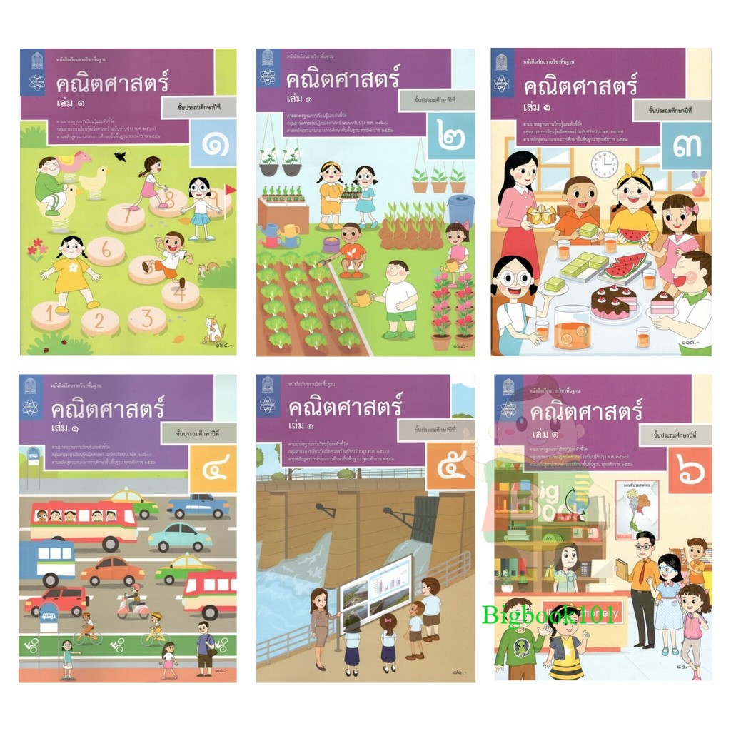 หนังสือเรียน คณิตศาสตร์ เล่ม 1 ชั้น ป.1 ป.2 ป.3 ป.4 ป.5 ป.6 (สสวท.)