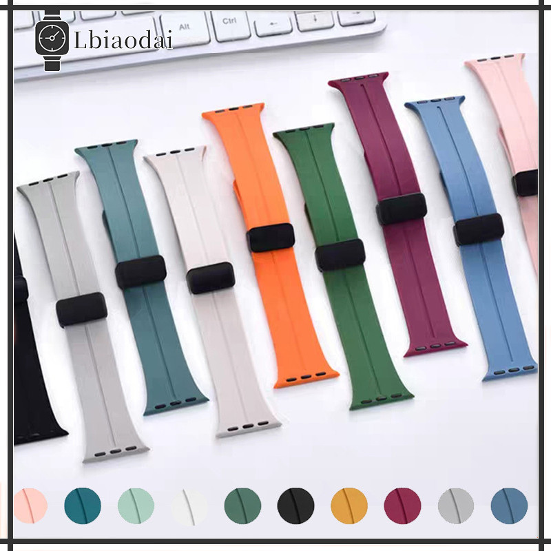 สายนาฬิกากีฬาซิลิโคนแม่เหล็ก for Smartwatch Iwatch Ultra/SE 3 2 Series 11 10 9 8 7 6 5 4 3 49mm 45mm 46mm 44mm 40mm 42mm