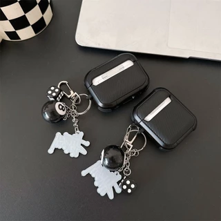 Armor STUSSY ปลอกซิลิโคนพร้อมพวงกุญแจสําหรับ AIRPODS 4 ANC PRO 1/2/3 PRO เคสป้องกัน
