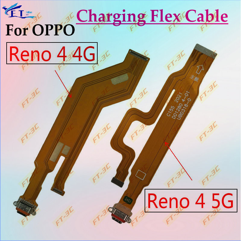 ชาร์จ Usb Charger Port Board flex Cable Replacement สําหรับ Oppo Reno 4 4G 5G