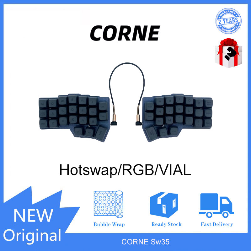 CORNE Sw35 Two-handed split QMK split hot-swappable RGBVIAL left and right hand keyboard kit