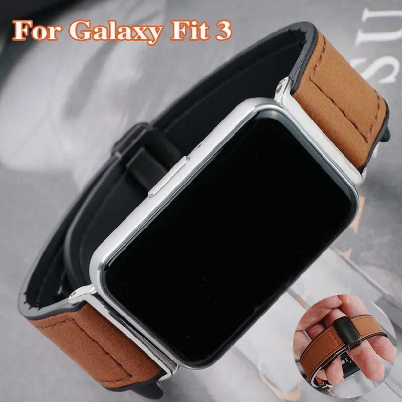 สายหนัง ใช้ได้กับ Samsung Galaxy Fit 3 Simple Replacement Strap สําหรับ Samsung Galaxy Fit 3 อุปกรณ์
