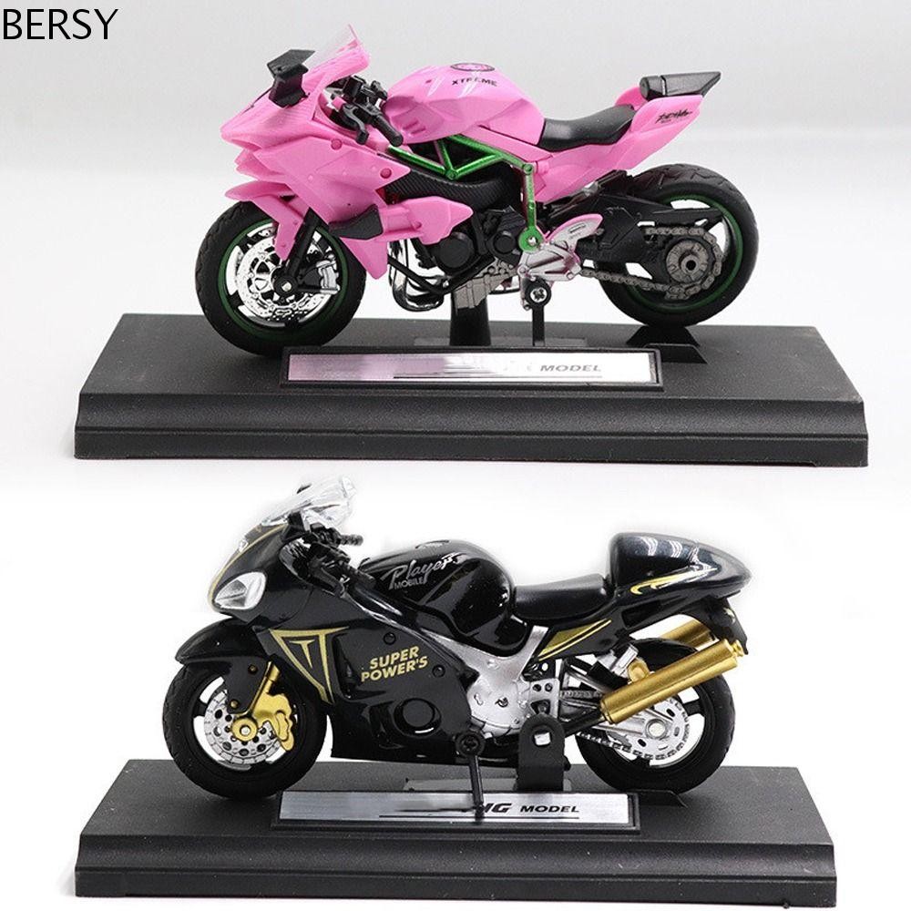 Bersy รถจักรยานยนต์รุ่น, Ninja ZX-12R Die Casting รถจักรยานยนต์ Diecast, Motobike 1:18 Static โลหะรถจักรยานยนต์ของเล่นตกแต่งบ้าน