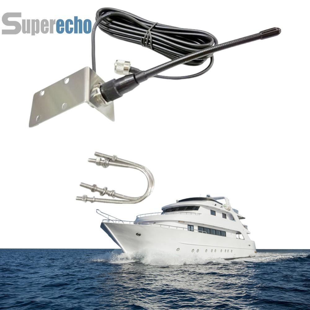 156-163mhz VHF Marine Antenna ยางกันน้ํา Mast Aerial สําหรับเรือเรือใบ [superecho.th]