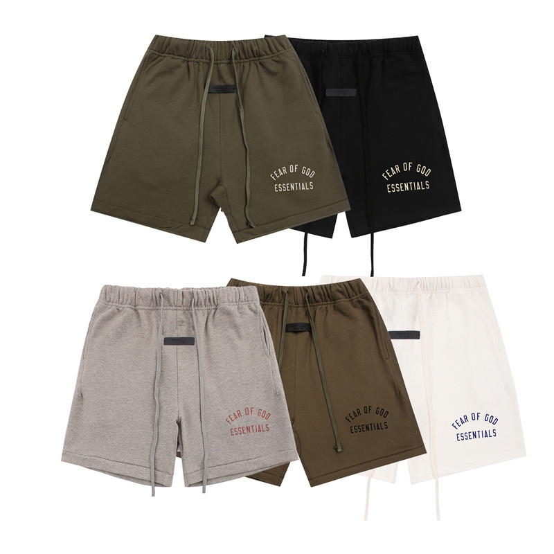 กางเกงขาสั้นผ้าฝ้ายลําลองคลาสสิก Unisex ขนาดบวกตัวอักษรอาร์คครึ่งกางเกงขาสั้นหลวม Street ผู้ชายและผู้หญิง