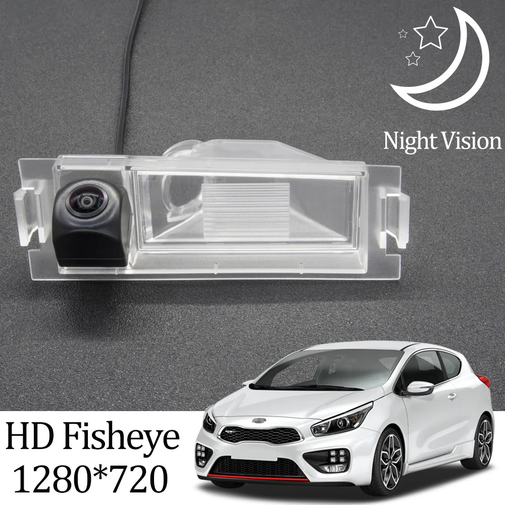 สําหรับ Kia Pro Ceed GT/Ceed GT 201 ~ 2018 HD 1280*720 Fisheye สํารองย้อนกลับดูด้านหลังกล้องกันน้ํา 