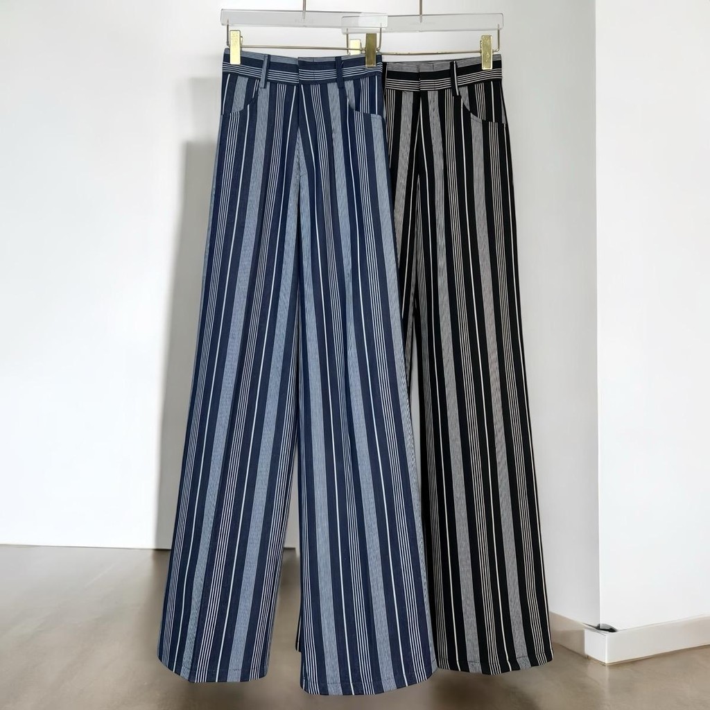 กางเกงยีนส์ขายาว เอวสูง ทรงกระบอก ลายริ้ว ผู้หญิง สไตล์เกาหลี ไม่หดตัว สีสวย รุ่น IR085 - รูปที่ 5