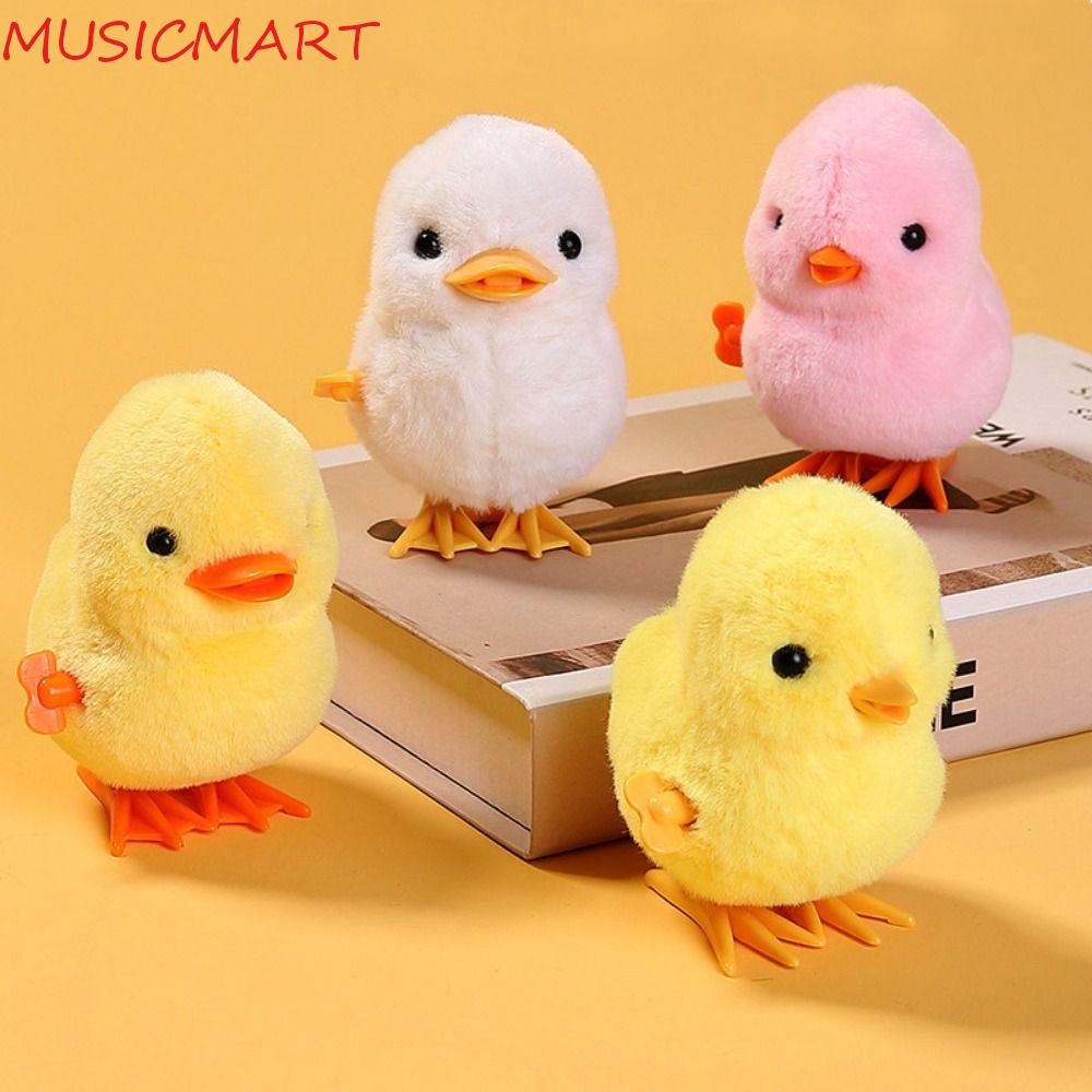 Musicmart เป็ดไขลานของเล่นกระโดด, น่ารักเหมือนจริง Clockwork ของเล่นไก่ฤดูใบไม้ผลิ, Little Interative Plush Walking Guide Baby Crawling Toy ของขวัญ