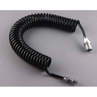สายลมสปริง ลมสีดำ ลมขด PU HOSE ยาว 15 เมตร ปั๊มลม 8x5mm แบบขดสปริง พร้อมหัวคอปเปอร์