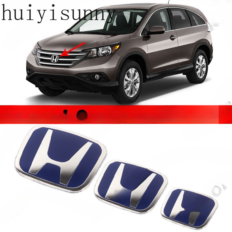 Hys สําหรับ Honda CRV CR-V G4 2012-2016 4th Gen 1 PC สติกเกอร์อะคริลิค Honda Blue 3D สัญลักษณ์ด้านหน