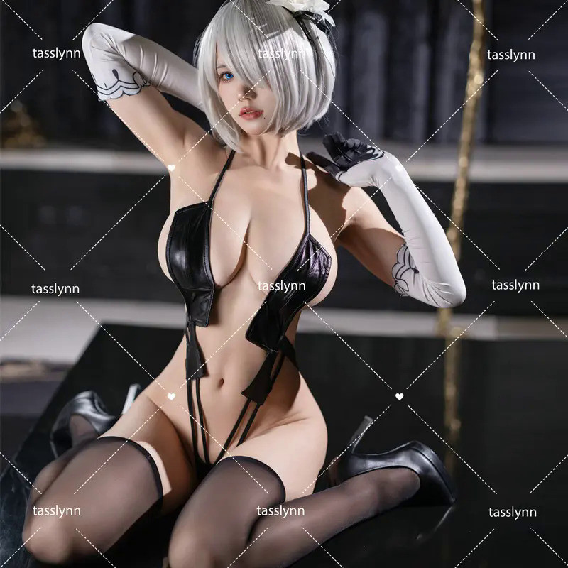 Mn  Customized YoRHa 2B Cosplay Black Swimsuit Cosplay Costume Women NieR Costume Leather Set Hot Se