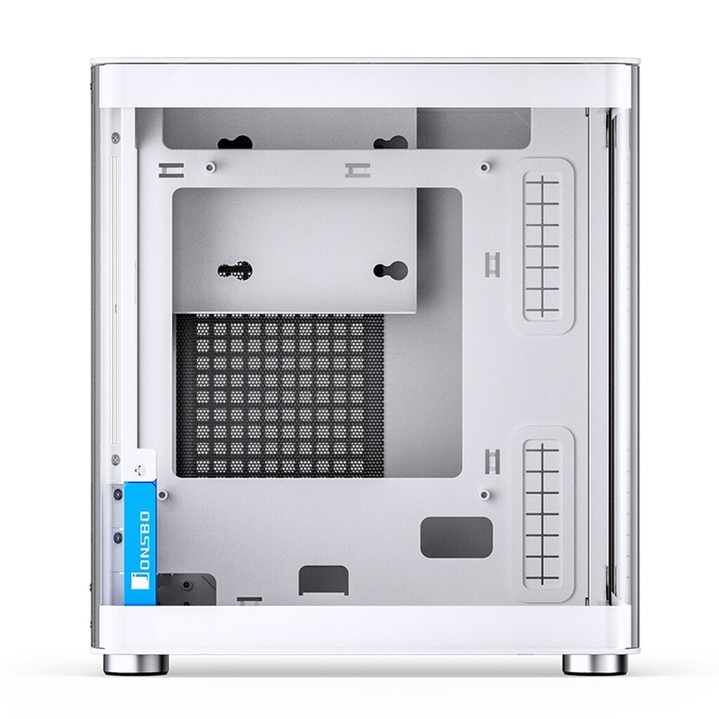 Jonsbo TK-0 White **แถมพัดลม 92mm ARGB x2** iTX Dual-Curved Glass Mini-Tower Case