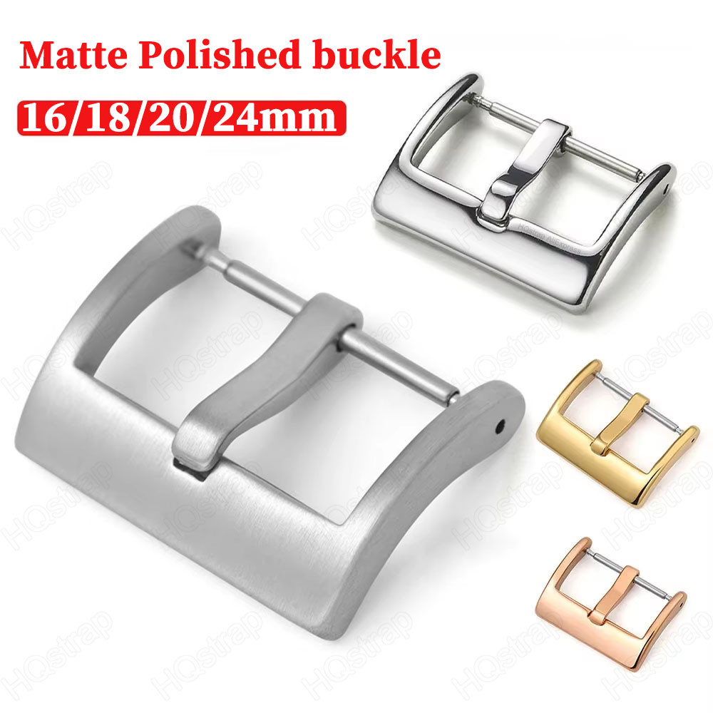 สแตนเลสสตีล 16 มม.18 มม.20 มม.สายนาฬิกา Clasp สายนาฬิกาหัวเข็มขัด Matte ขัด Acce