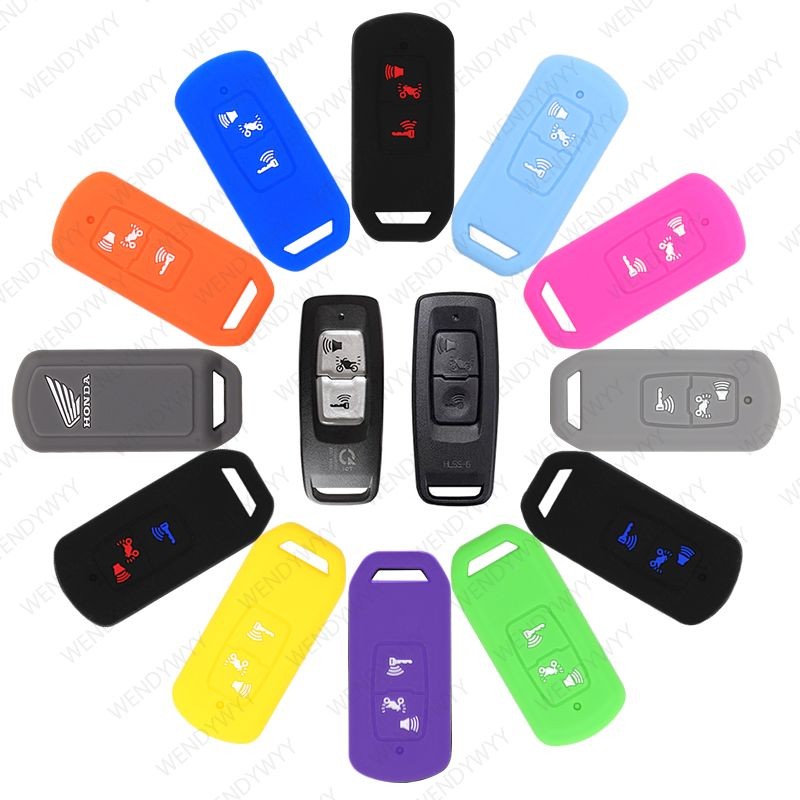 ซิลิโคน 2 ปุ่มสําหรับ Honda Scoopy 2023 ADV160 PCX160 Vario160/125 Forza350 Lead125 Vision/Airblade รถจักรยานยนต์ Remote Key