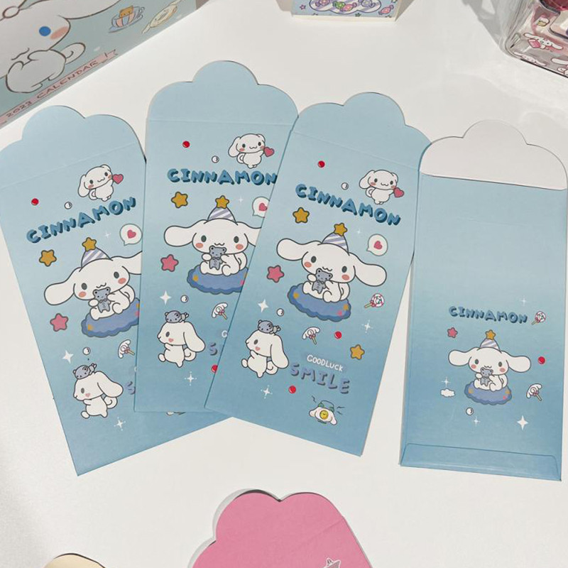 SANRIO น่ารักสีสันแพ็คเก็ตสีแดงยอดนิยมซานริโอกระเป๋าเงินปีใหม่ซองจดหมายสีแดง