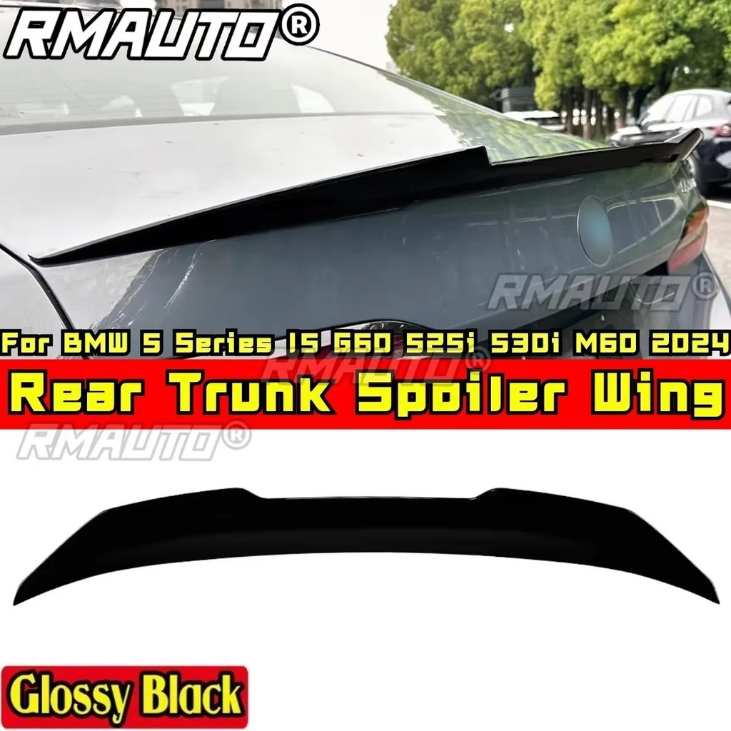 I5 G60 525i 530i M60 Body Kit สปอยเลอร์ด้านหลังสีดําเคลือบเงาสําหรับ BMW 5 Series I5 G60 525i 530i M