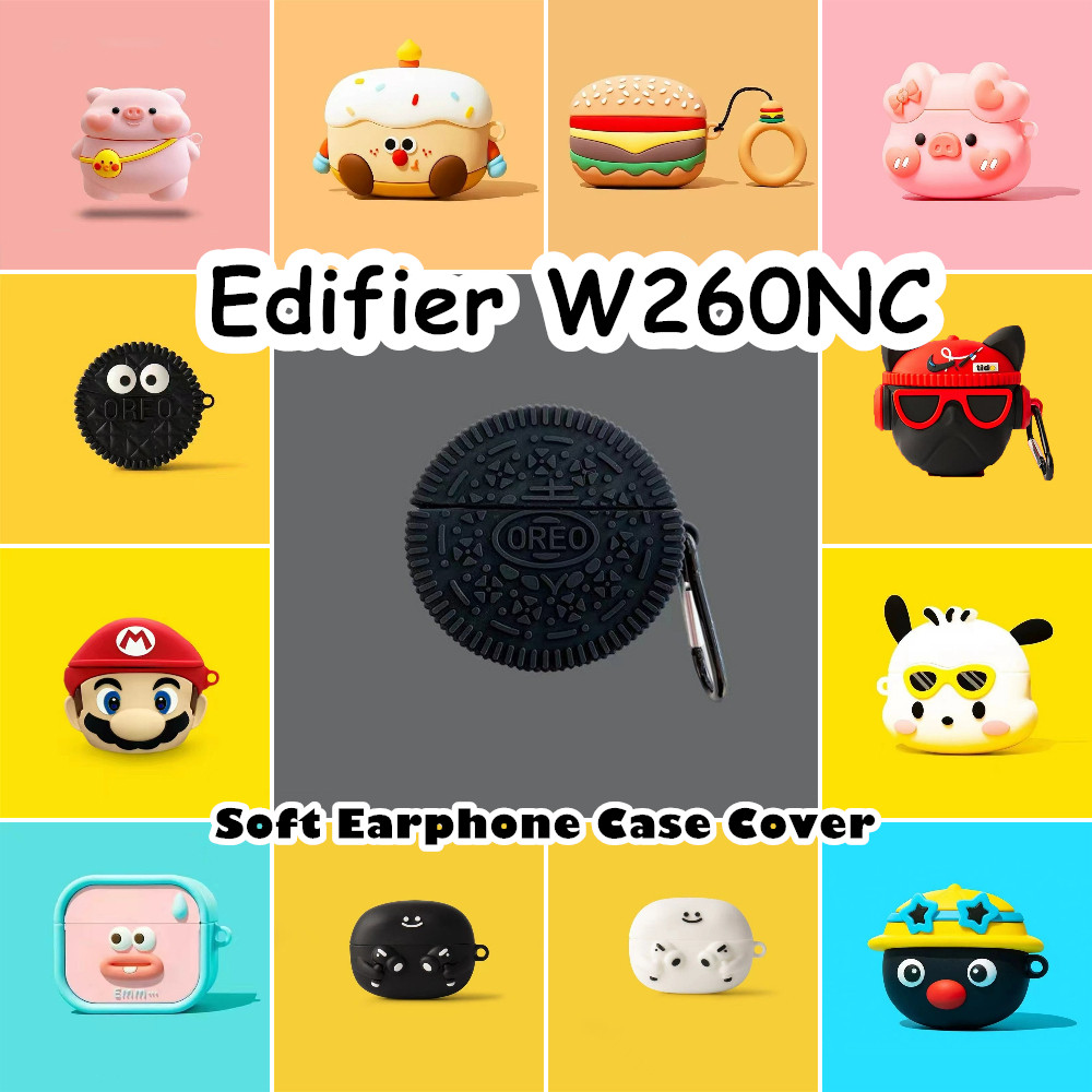 In Stockfor Edifier W260NC Case Casing Soft Silicone Creative Cartoons Headphone Case Cover