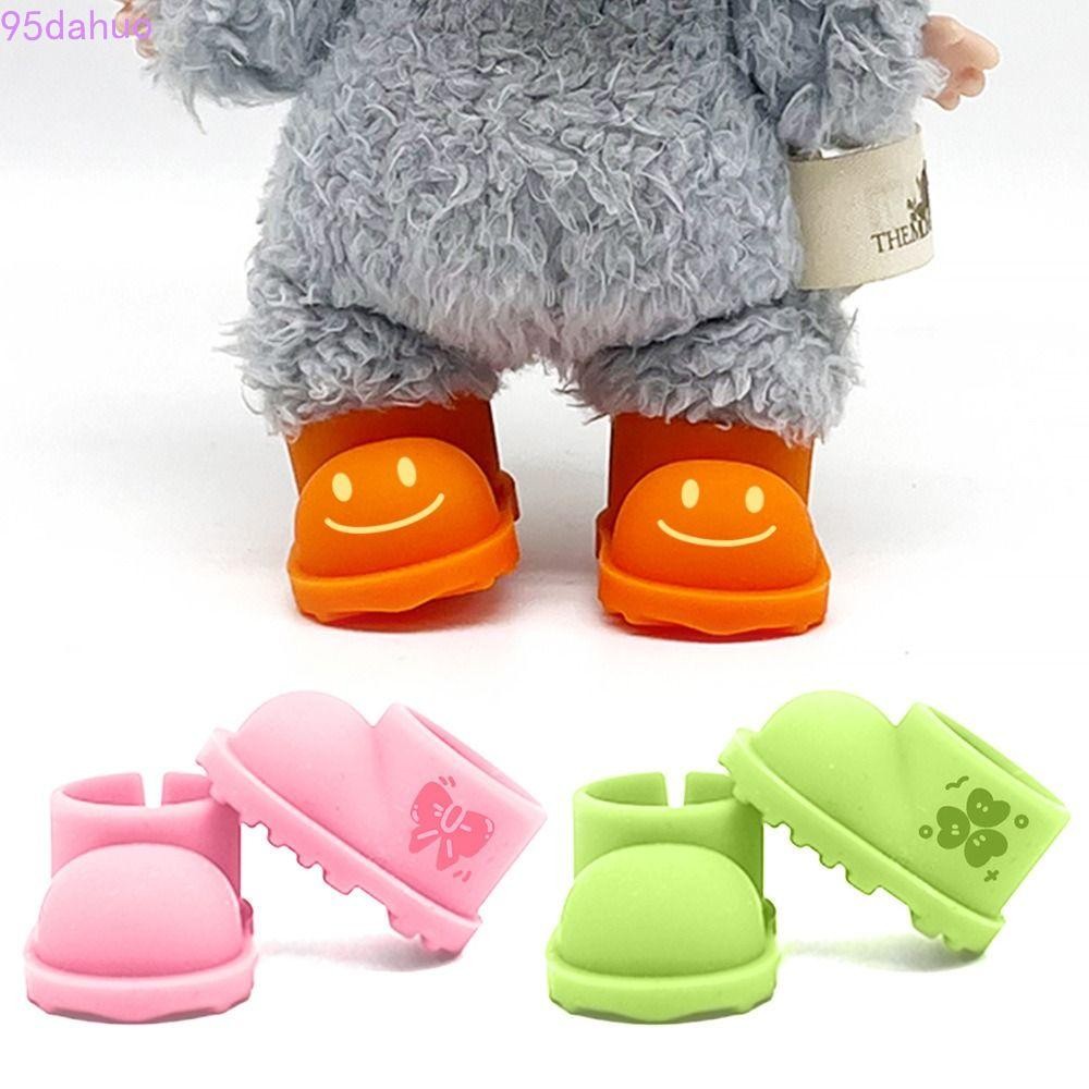 Dahuo Labubu ตุ๊กตารองเท้า,ซิลิโคน Handmade ตุ๊กตาข้อเท้า Boot,ตุ๊กตาอุปกรณ์เสริมมินิการ์ตูนรอบ Toe ตุ๊กตารองเท้าฝนสั้นเด็กของขวัญ