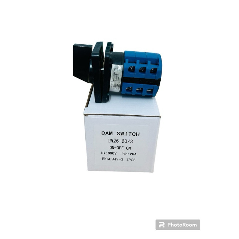 CAM SWITCH LW26-20/3 LW26-20a ขนาด 48x48mm 3ชั้น Model:LW26-20/3 20a ON-OFF-ON 3Layer