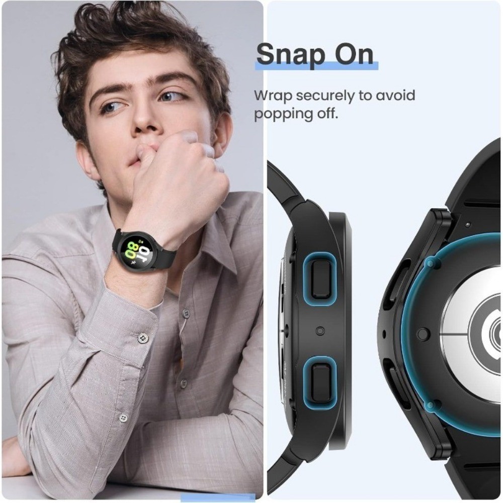 SAMSUNG สําหรับ ซัมซุง กาแลคซี นาฬิกา6/5/4 40มิลลิเมตร44มิลลิเมตรป้องกันหน้าจอกรณีป้องกันใบหน้าปกคลุมสําหรับนาฬิกา5มือโปร 45มิลลิเมตรฮาร์ดกันชนในตัวกระจกฟิล - รูปที่ 3