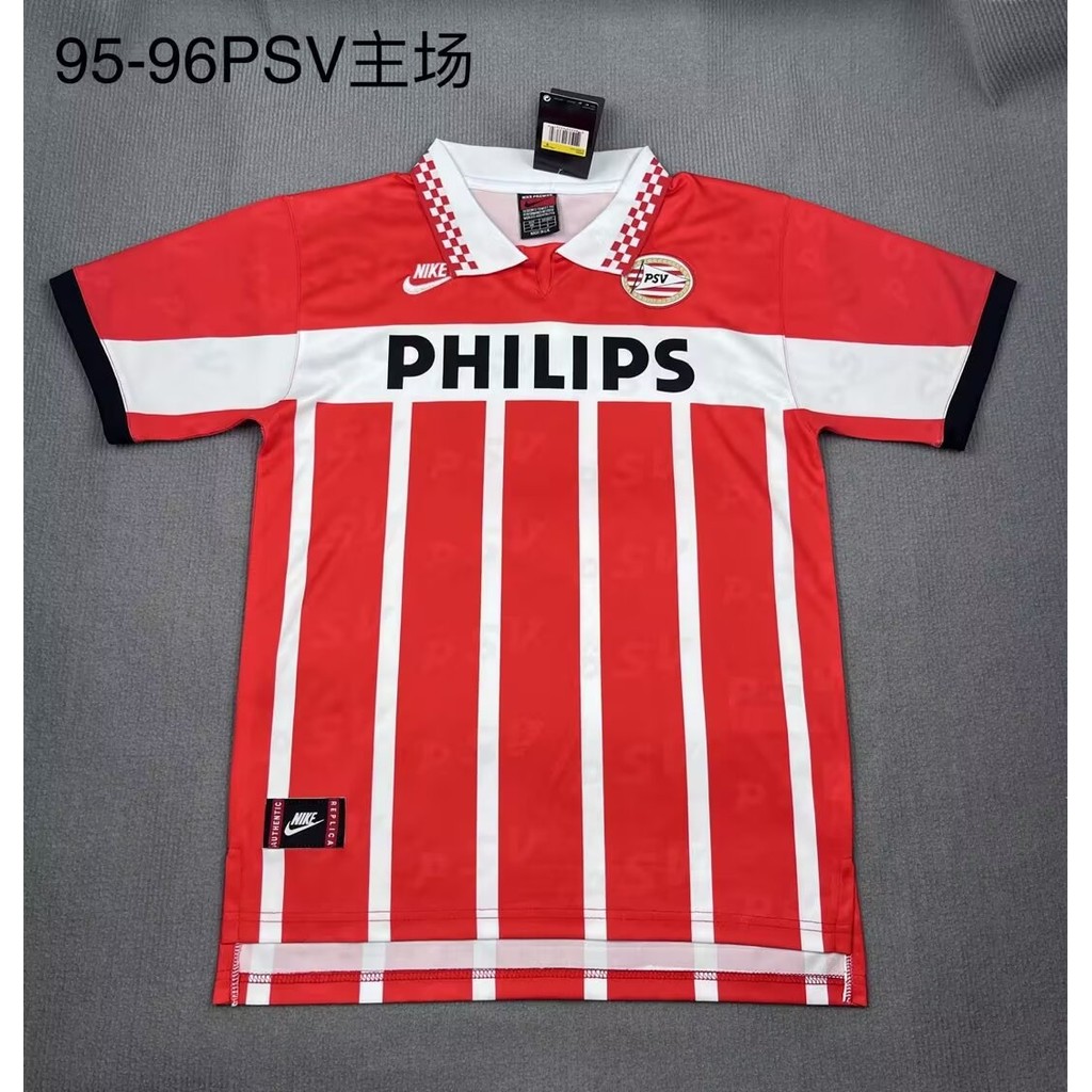 9596 Eindhoven เสื้อยืดแขนสั้นกีฬาฟุตบอลย้อนยุคที่บ้าน