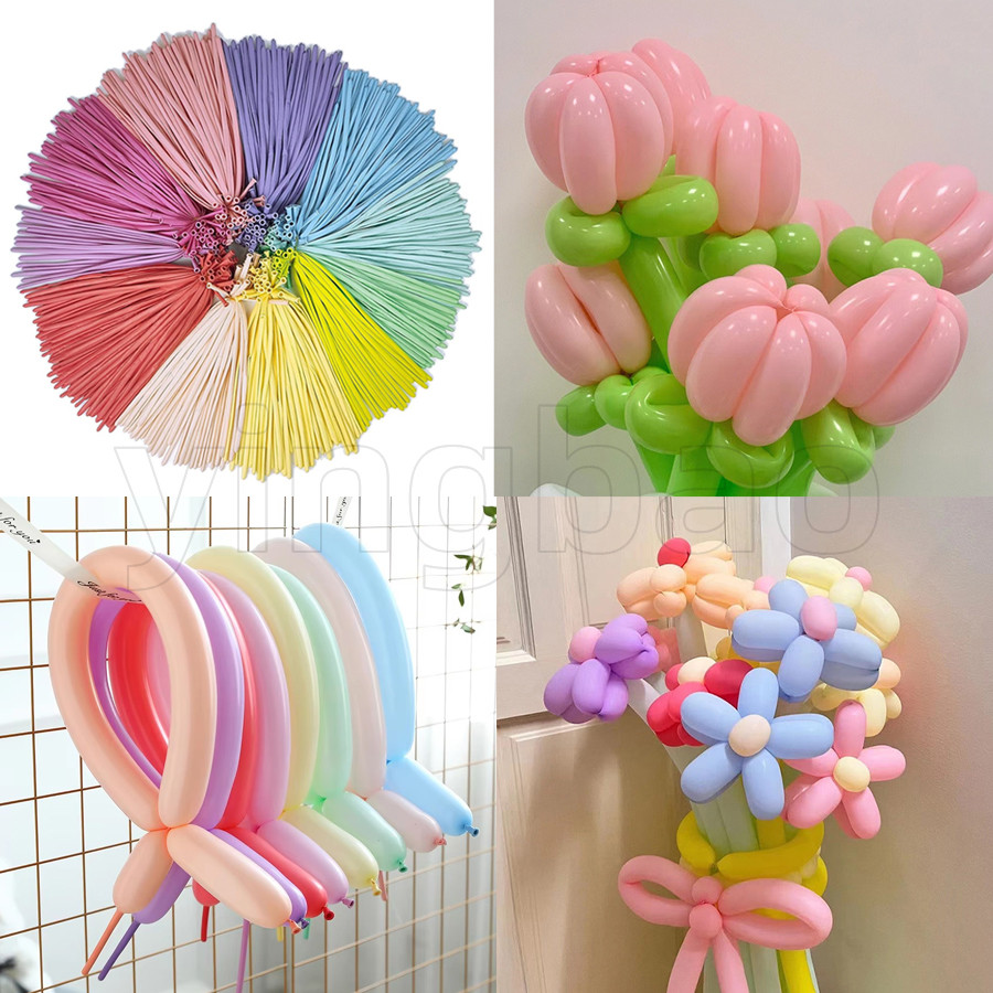 30 ชิ้น Macaron 260 ยาว Magic Air บอลลูนบิดบอลลูน DIY สําหรับการสร้างแบบจําลองวันเกิดงานแต่งงานตกแต่งของเล่นเด็ก Globos
