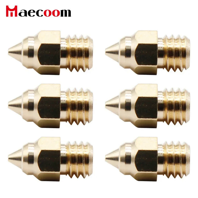 5/10/20pcs 3D Printer Brass Copper Nozzle TTS Pointed Nozzle 1.75/0.4mm Hotend Print Head For CR-6 S