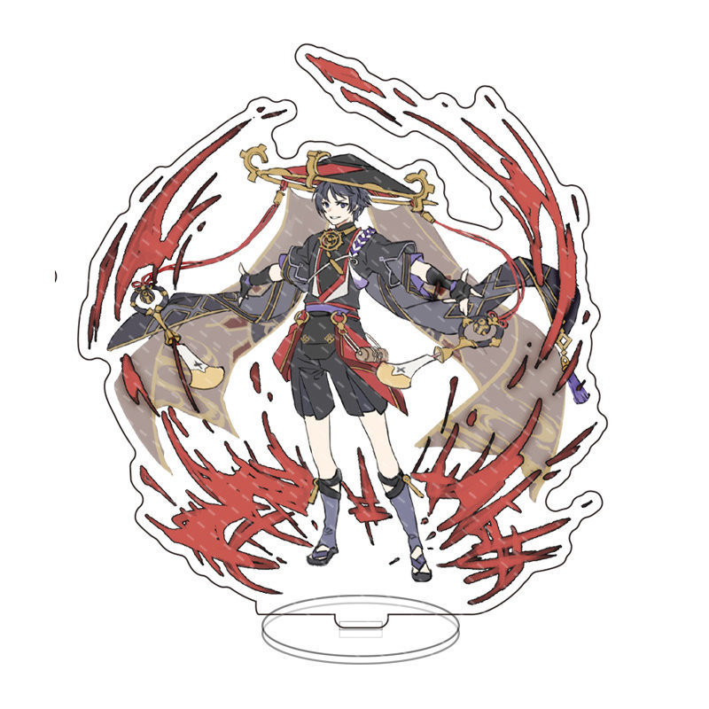 Genshin impact Diluc Klee Zhongli Albedo อะคริลิคแอนิเมชั่นเกม Genshin Impact ตัวอักษรอะคริลิคแสดงออ