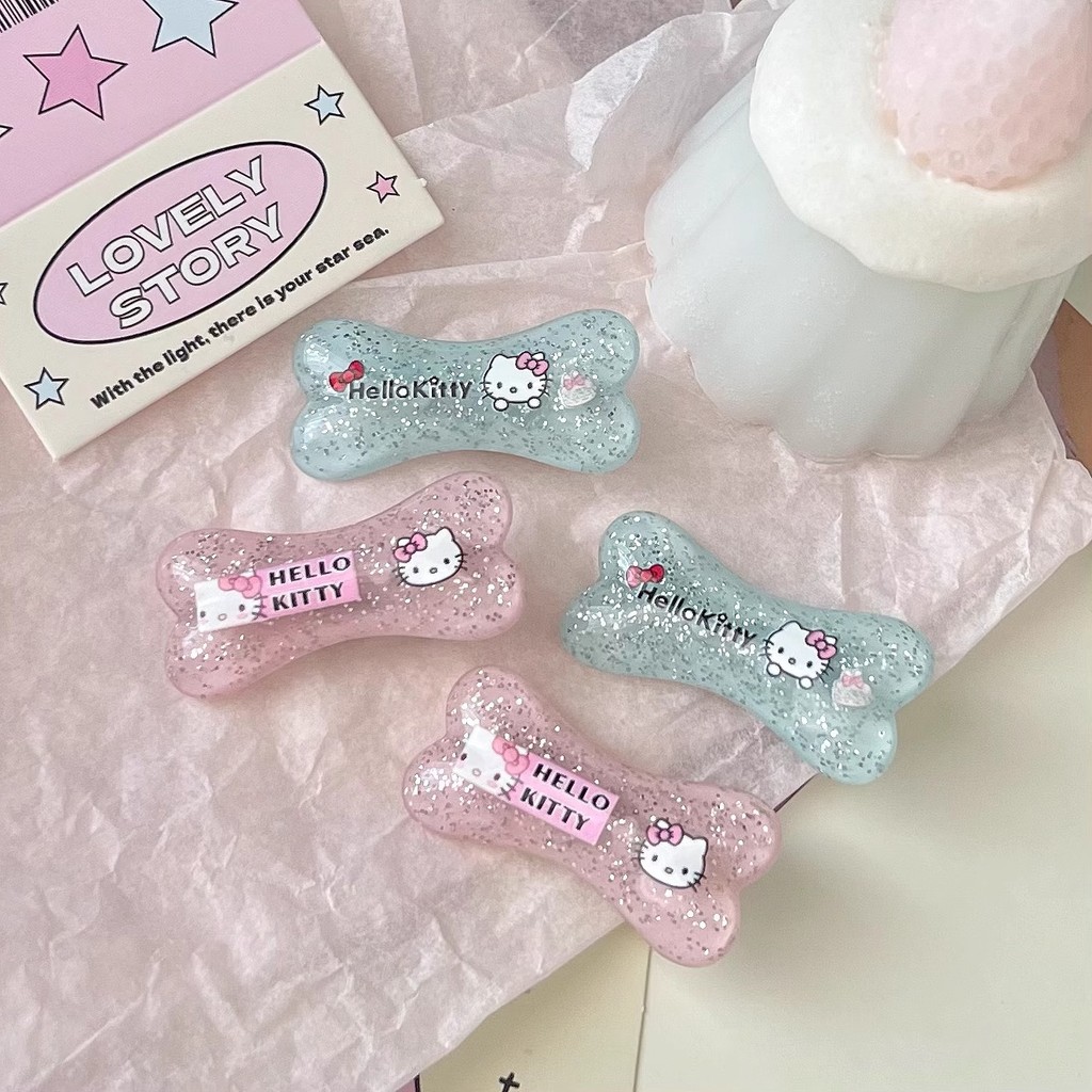 เกาหลีมินิกระดูก HelloKitty กิ๊บติดผมหญิง ins ของขวัญวันเกิดนักเรียนน่ารัก
