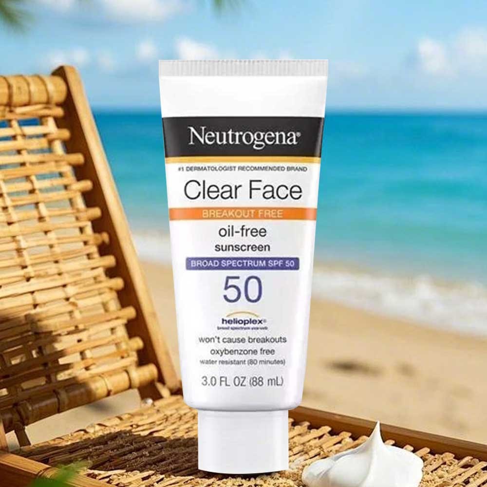 Neutrogena Clear Face Oil-Free Sunscreen SPF 50 for Acne-Prone Skin