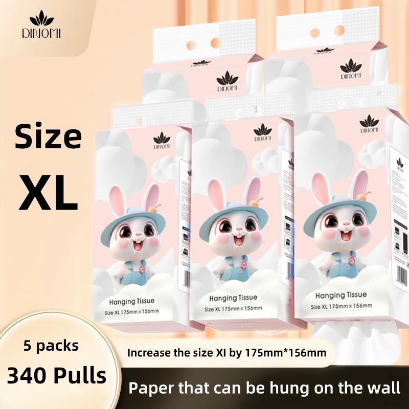 Tisu Gantung Dinomi [5 Pek] (ทิชชู่แขวนน่ารัก) Saiz XL 175*156mm 340 Tisu Cheerful Tissue AIR-Cushio