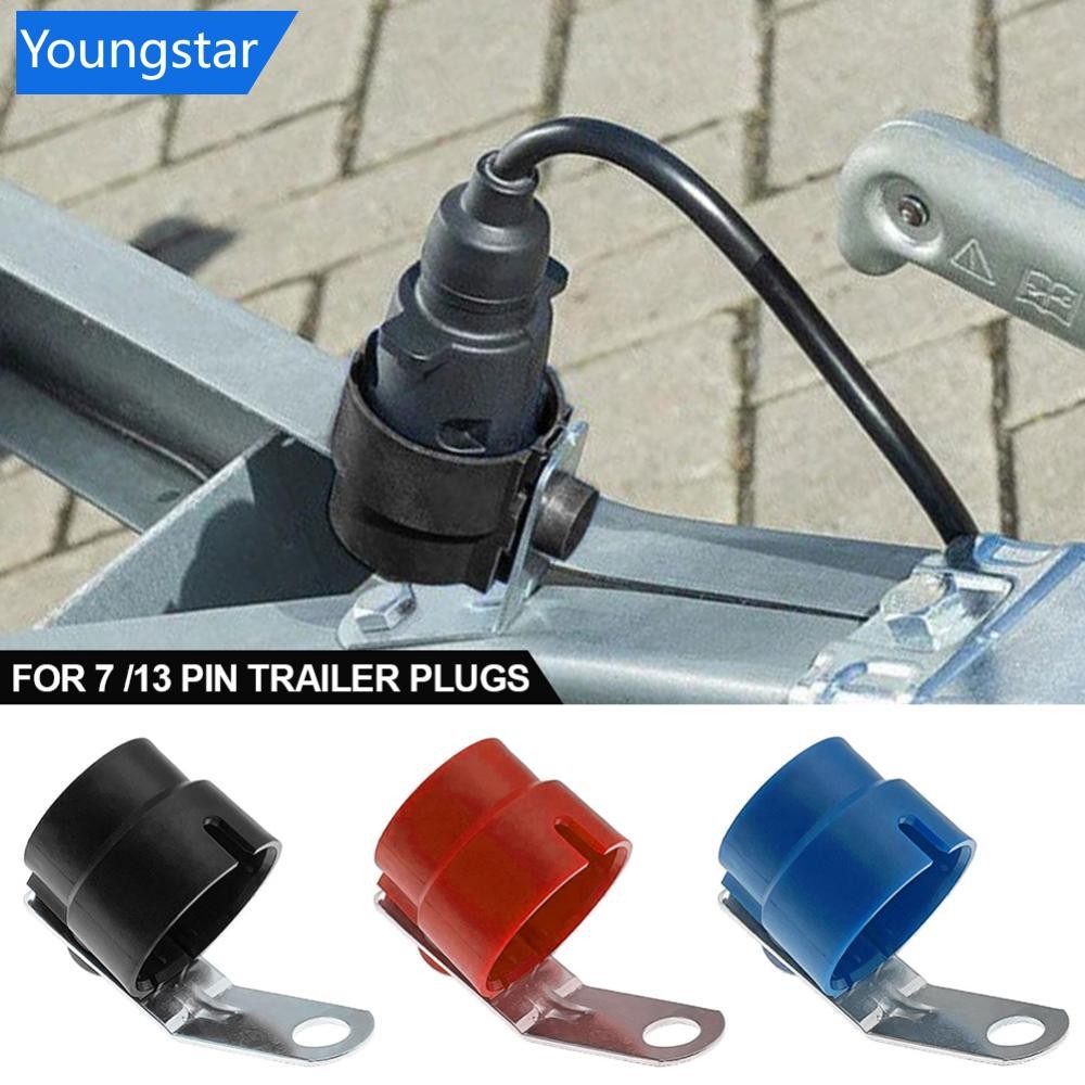 FYY Trailer Connector 7 /13 Pin Trailer Plugs Adapter Fixed Bracket รอบที่จอดรถฝาครอบ Trailer Plug Holder Plug Bracket อุปกรณ์ในรถยนต์