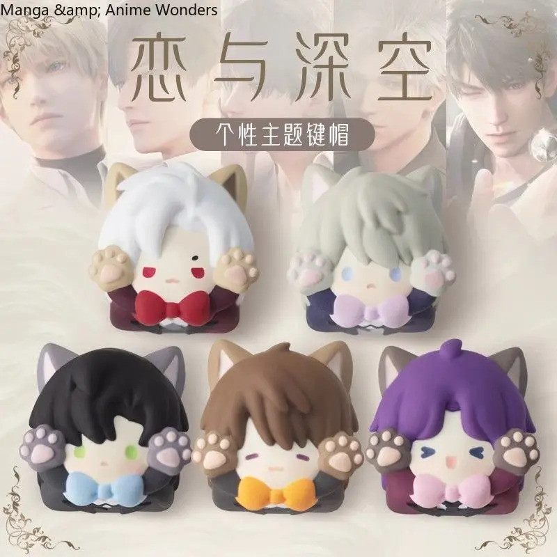 อะนิเมะ Love และ Deepspace Sylus Caleb Rafayel Zayne Xavier คอสเพลย์แมว Keycap Kforce การ์ตูนคีย์บอร