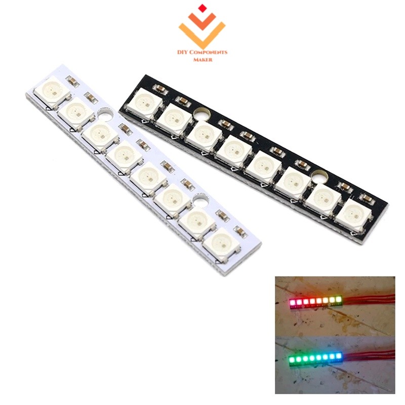 8 ช่อง WS2812 5050 RGB LED แผงโมดูลแถบแสงไดร์เวอร์ 8-Bit สําหรับ Arduino