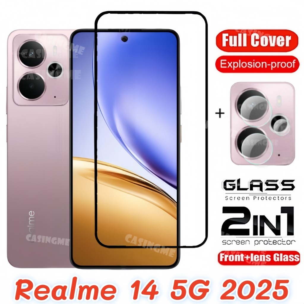สําหรับrealme 14 5G 2025 ป้องกันหน้าจอโปร่งใสคลุมทั้งหมดฟิล์มสําหรับRealme 14 14x 14 + 5G Realme 14 