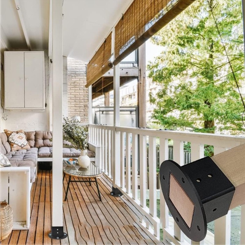 PET 6 ชิ้นเคลือบแป้งวงเล็บโลหะสําหรับ Gazebos Pergolas และการสนับสนุนกล่องจดหมาย