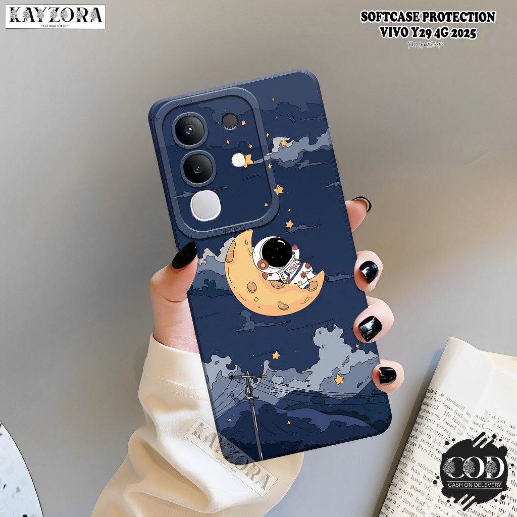 HP ล่าสุด VIVO Y29 4G 2025 Softcase - KAYZORA - เคสแฟชั่นนักบินอวกาศ - เคส VIVO Y29 4G - ซิลิโคนกล้อ