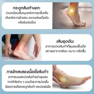 ผ้ารองส้น ลดปวดส้นเท้า แก้รองช้ำ จากการยืนนาน เดินนาน เจลซิลิโคนประคองส้นเท้ารุ่นหนามาก ถนอมส้น
